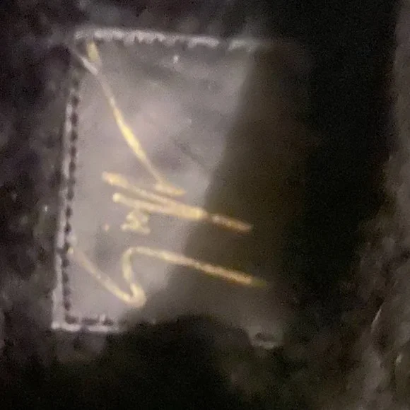 Authentic Giuseppe Zanotti Sneakers with Gold Plate and Fur (Size 35, US5) - Picture 5 of 7